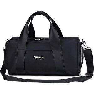 🆕Women Black Compact Gym Bag Mini Sport Bag with Wet Pocket Compartment Bag